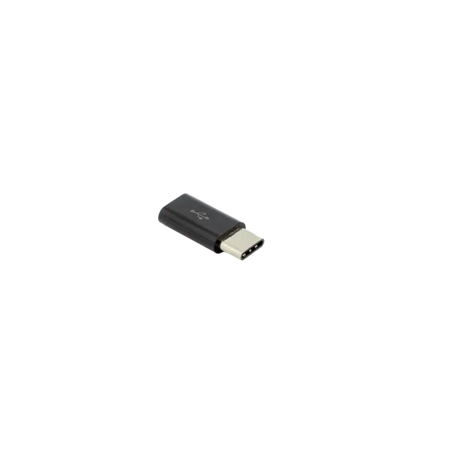 ADAPTER MICRO USB 2.0 Ženski -> TYPE-C Muški Crni / RETAIL