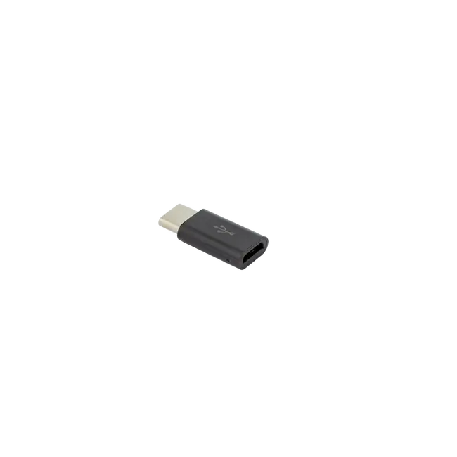 ADAPTER MICRO USB 2.0 Ženski -> TYPE-C Muški Crni