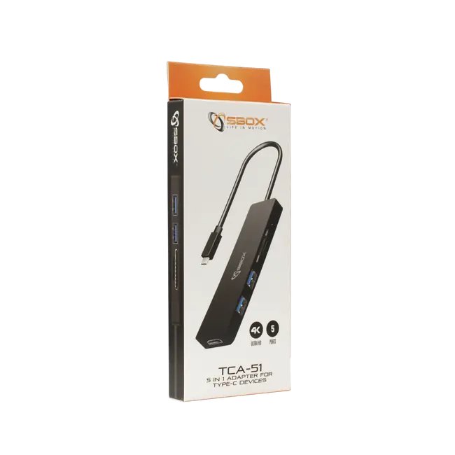 ADAPTER USB TYPE-C -> HDMI/USB-3.0/SD+TF - 5u1