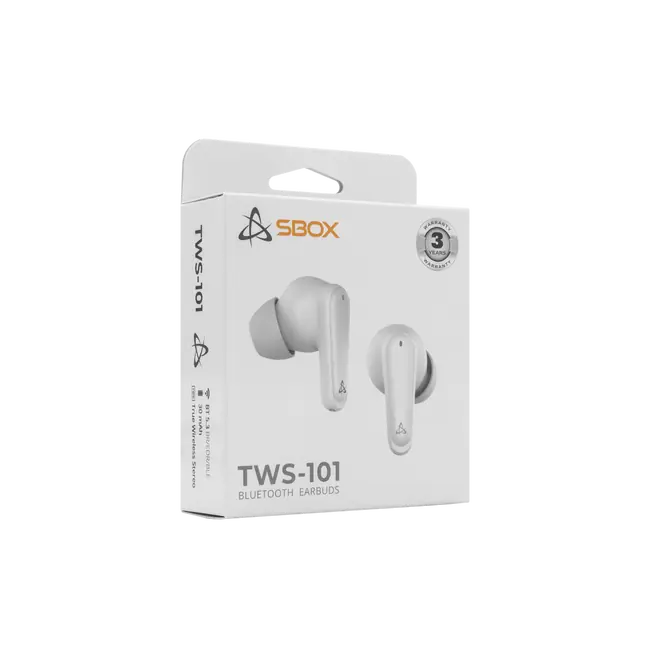 EARBUDS Slušalice + mikrofon SBOX Bluetooth EB-TWS101 Bijele