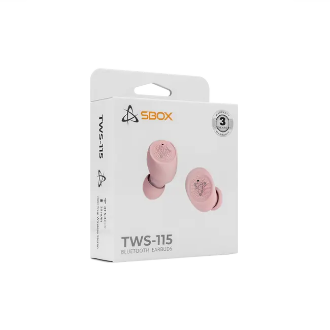 EARBUDS Slušalice + mikrofon SBOX Bluetooth EB-TWS115 Roza