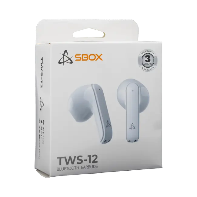 EARBUDS Slušalice + mikrofon SBOX Bluetooth EB-TWS12 Bijele
