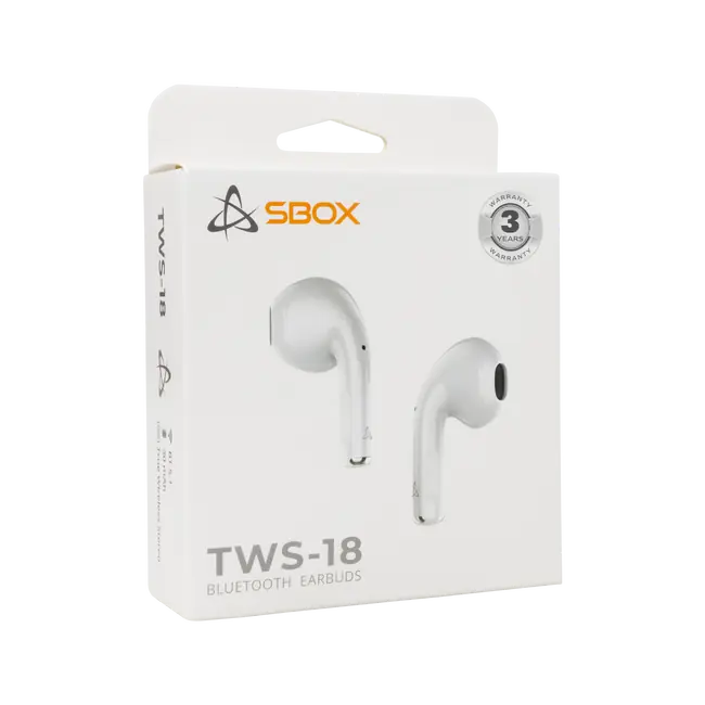 EARBUDS Slušalice + mikrofon SBOX Bluetooth EB-TWS18 Bijele
