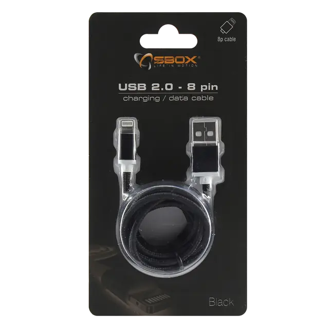 Cable USB A Macho -> 8-pin iPh Macho 1.5 m Negro - Blister