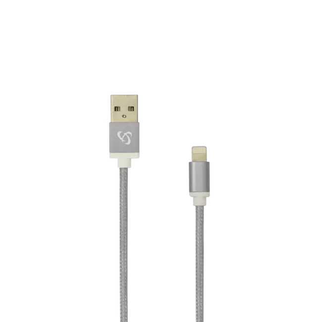 Kabel USB A Stecker -> 8-pin iPh Stecker 1.5 m Grau - Blister
