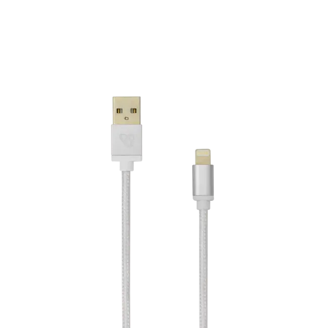Cable USB A Macho -> 8-pin iPh Macho 1.5 m Plateado - Blister