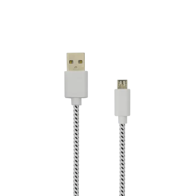 Kabel USB A samec -> MICRO USB samec 1 m Bílý/RETAIL
