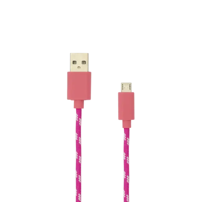 KABEL USB A Muški -> MICRO USB Muški 1 m Roza