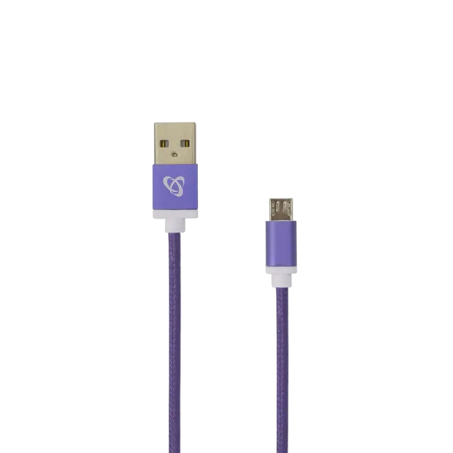 Kabel USB A samec -> MICRO USB samec 1.5 m Fialový