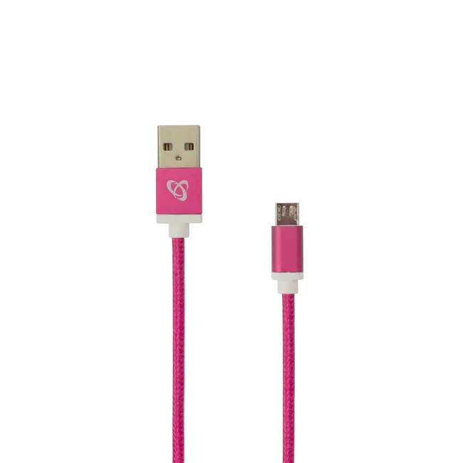 KABEL USB A Muški -> MICRO USB Muški 1.5 m Roza