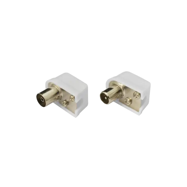 Conector SBOX RF Acodado Hembra + Macho/RETAIL