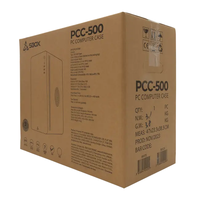 Case SBOX PCC-500W ATX + Alimentatore PSU-400