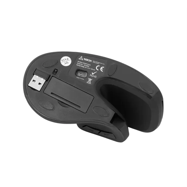 BEŽIČNI MIŠ SBOX VM-838W Vertical Crni