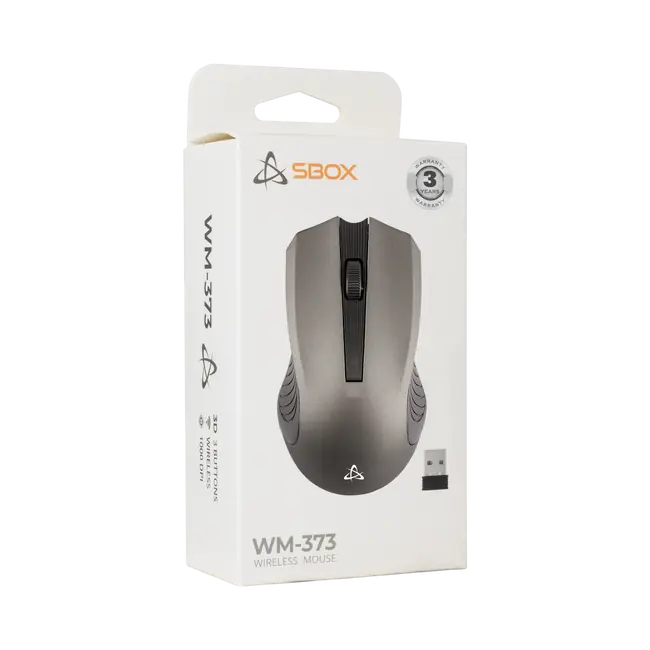 BEŽIČNI MIŠ SBOX WM-373 Sivi