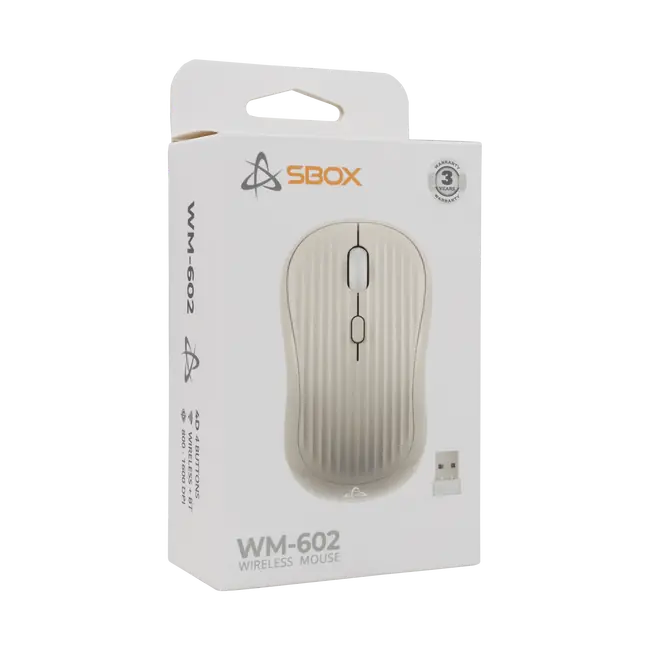 MIŠ SBOX WM-602 Bež Bežični