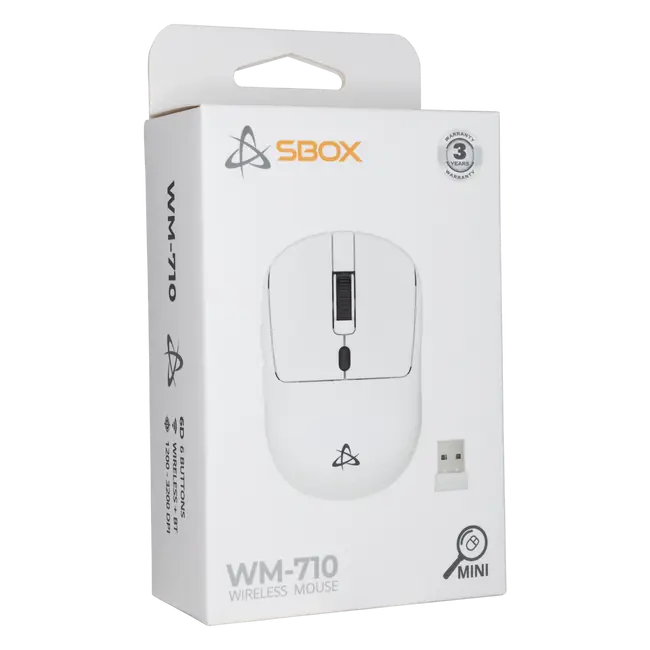 MIŠ SBOX WM-710 Bijeli Bežični