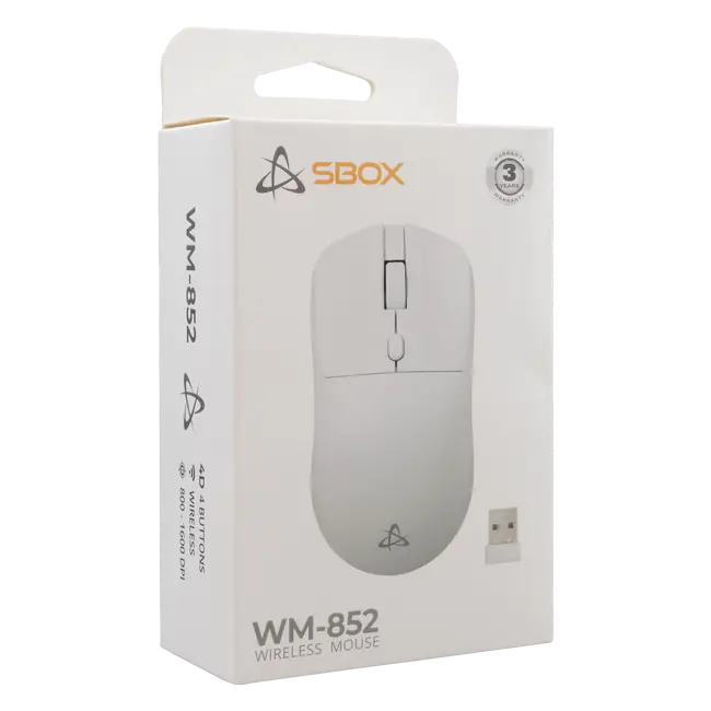 Myš SBOX WM-852 Bílý Bezdrátový