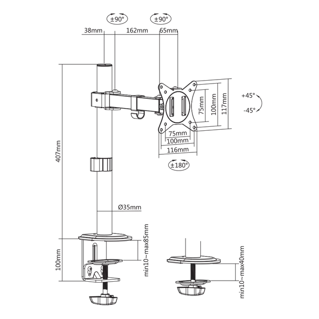 STOLNI STALAK SBOX LCD-351/1-2