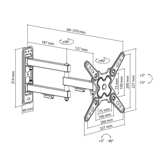 Wand Ständer SBOX LCD-223-2