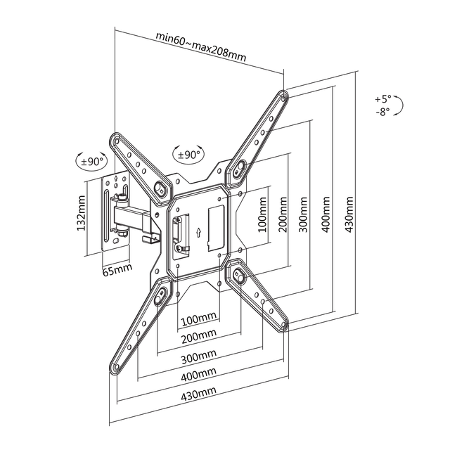 Wand Ständer SBOX LCD-441
