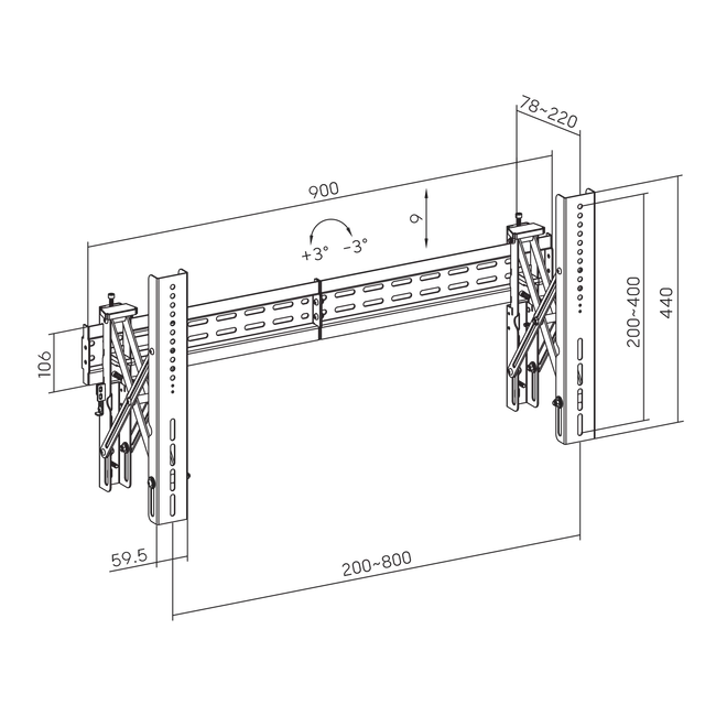 ZIDNI STALAK SBOX LVW02-48T / VIDEO ZID