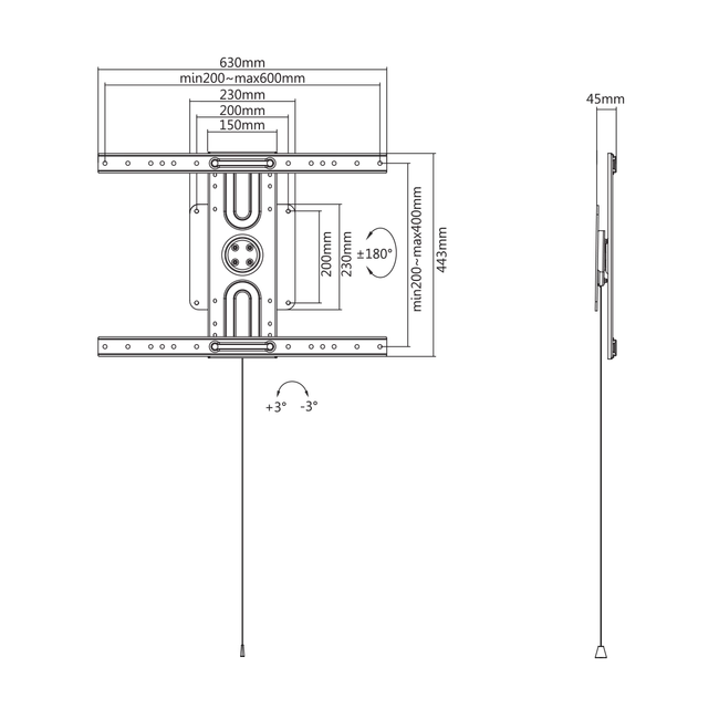 De pared Soporte SBOX PLB-1246F