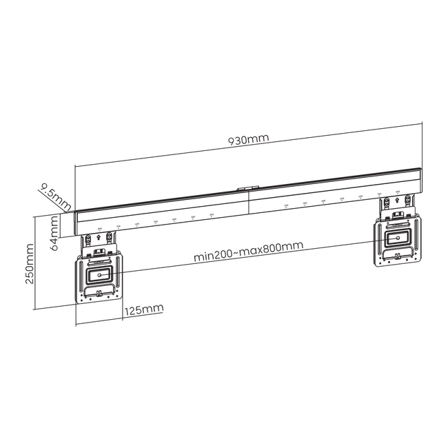De pared Soporte SBOX PLB-1948