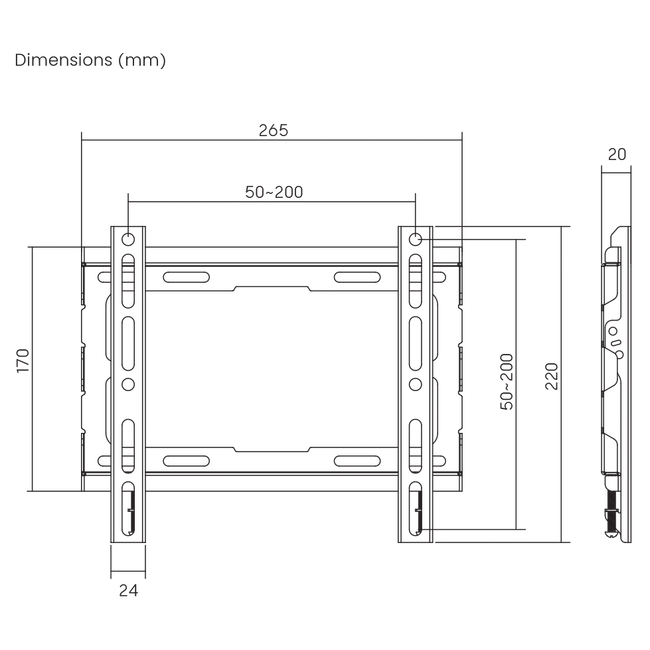 ZIDNI STALAK SBOX PLB-2222F-2