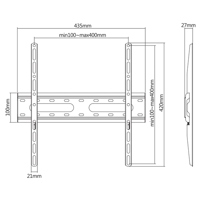 Mural Support SBOX PLB-2544F-2