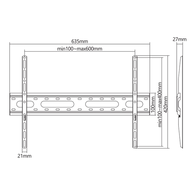 ZIDNI STALAK SBOX PLB-2546F-2