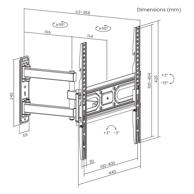 ZIDNI STALAK SBOX PLB-3644-2