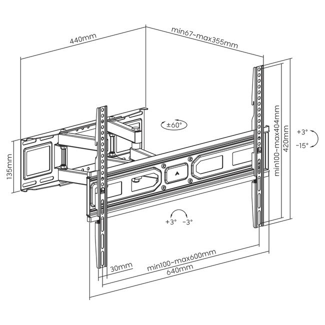 ZIDNI STALAK SBOX PLB-3646-2