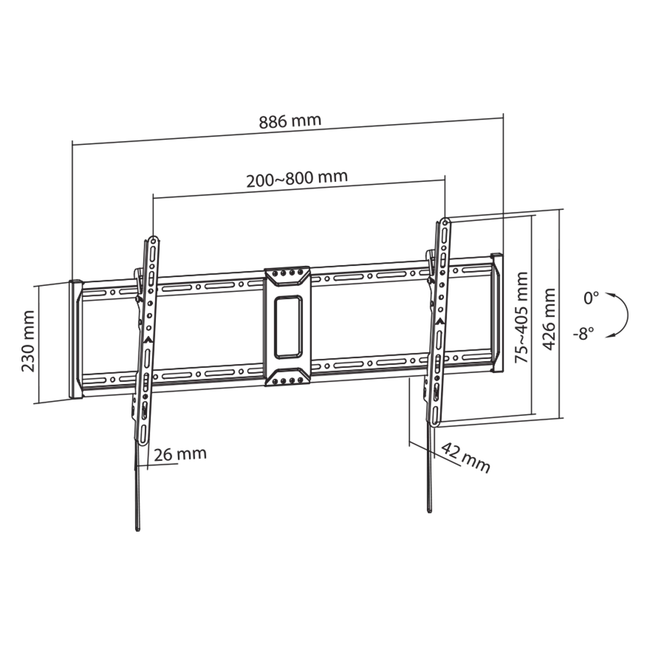 ZIDNI STALAK SBOX PLB-5948T-2
