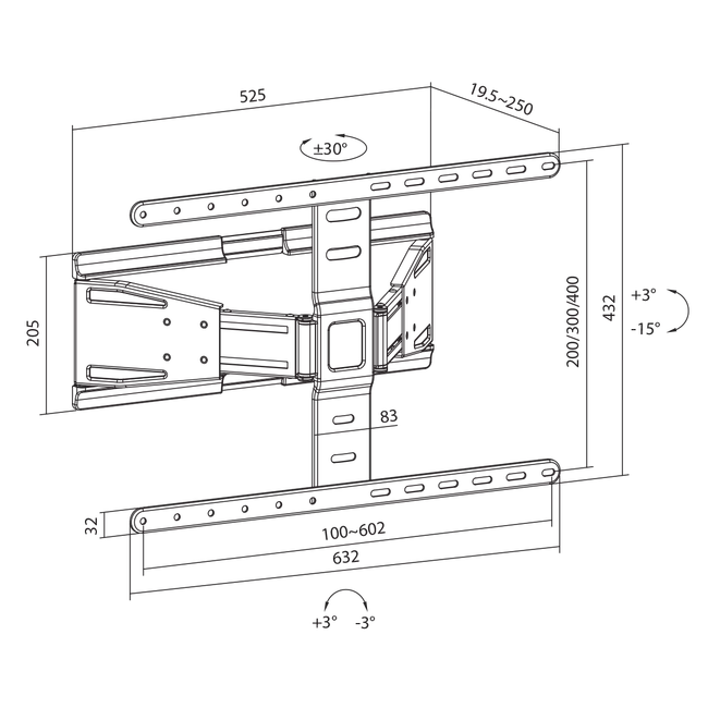 De pared Soporte SBOX PLB-79464