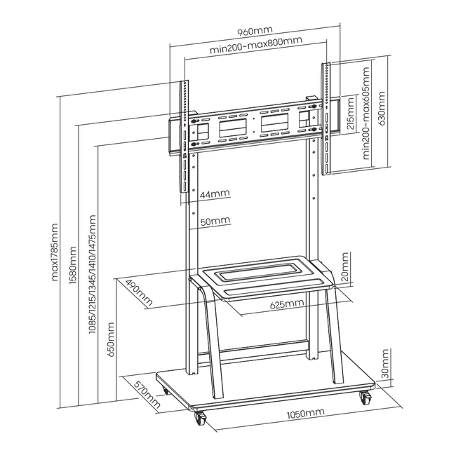 PODNI MOBILNI STALAK SBOX FS-1035