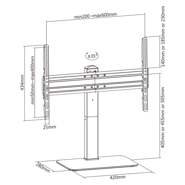PODNI FIKSNI STALAK SBOX FS-305-2