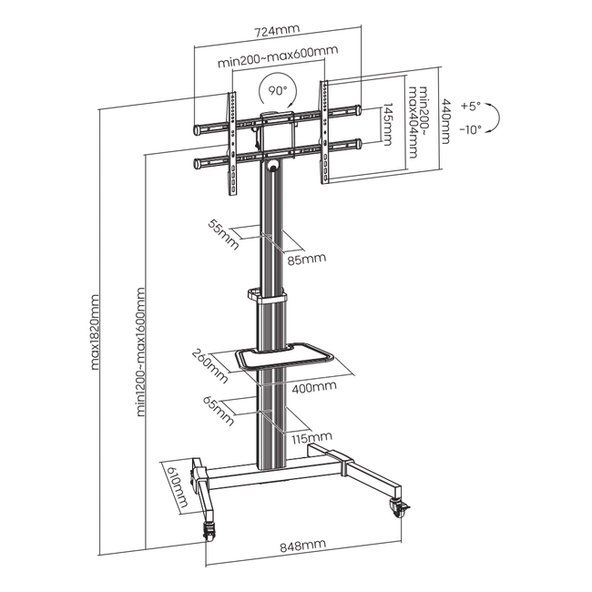 PODNI MOBILNI STALAK SBOX FS-444