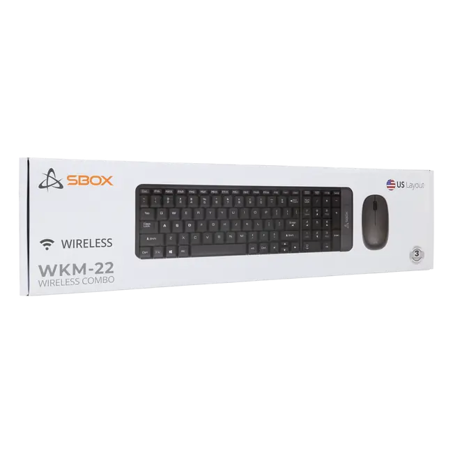 SBOX TIPKOVNICA + MIŠ WKM-22 / Bežični / US