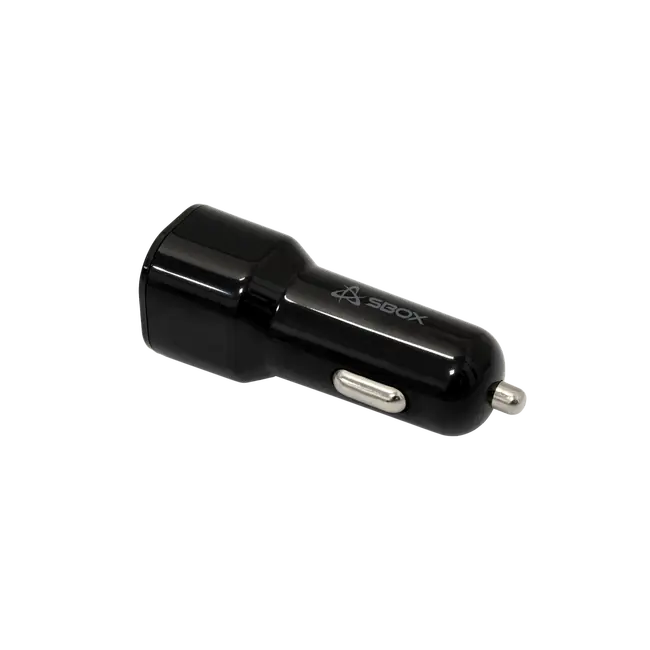 USB AUTO Chargeur SBOX CC-038/2 sorties - 38 W Noir
