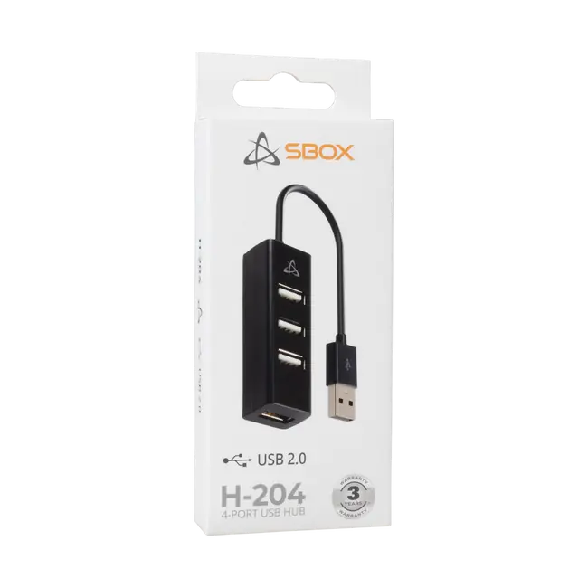 USB SPLITTER SBOX H-204 BLACK