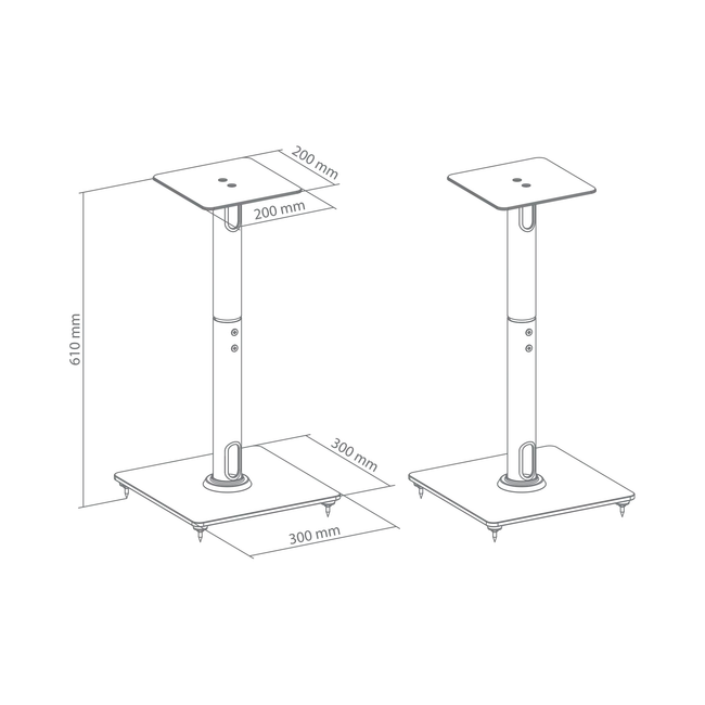 De suelo Soporte para Altavoz SBOX SB-76M