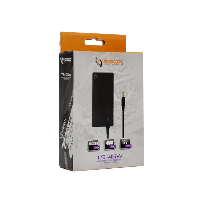 PUNJAČ ZA TOSHIBA LAPTOPE SBOX TS-45W / 19V-45W