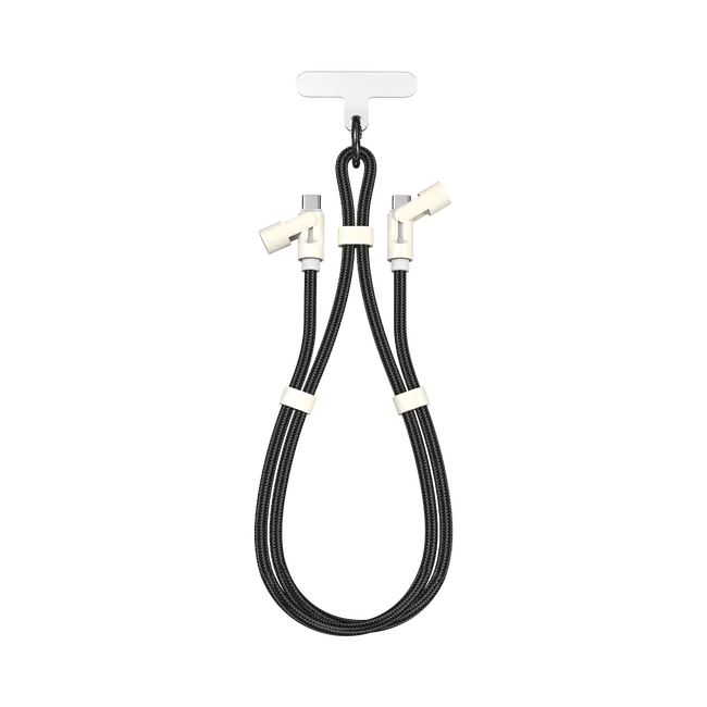 Кабел SBOX TYPE-C -> TYPE-C LANYARD 1.5M - Черен/RETAIL