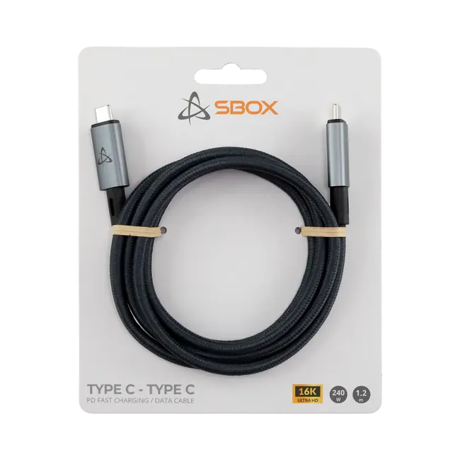 KABEL SBOX Type-C -> Type-C 240W 80Gbps 16K/60Hz / RETAIL