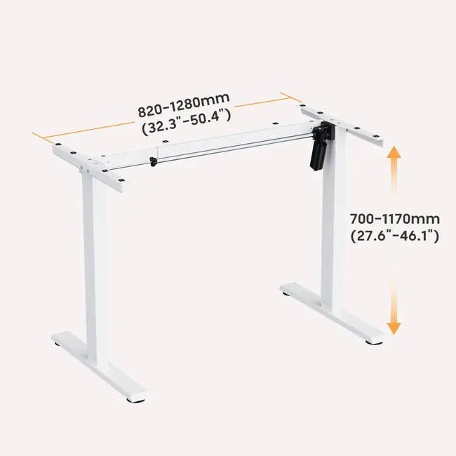 NOGE ZA STOL SBOX MD-252R-BIJELA - 1 motor