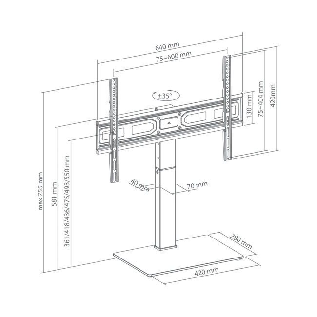 PODNI FIKSNI STALAK SBOX FS-306