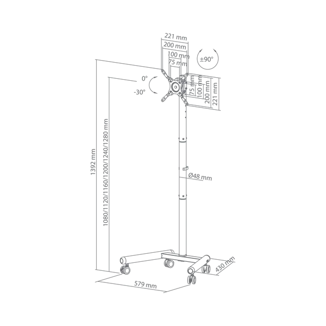 PODNI MOBILNI STALAK SBOX FS-622