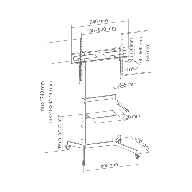 PODNI MOBILNI STALAK SBOX FS-403