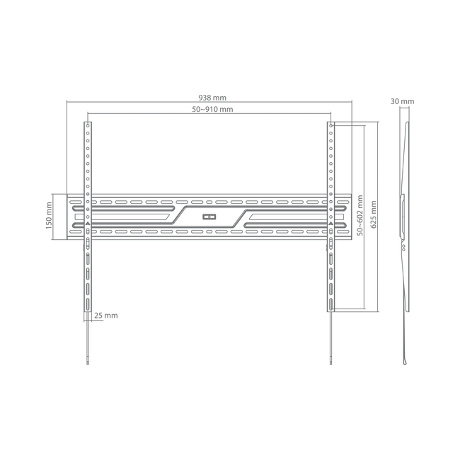 Support SBOX Budget BL-3869F (50-100"/75kg/900x600)