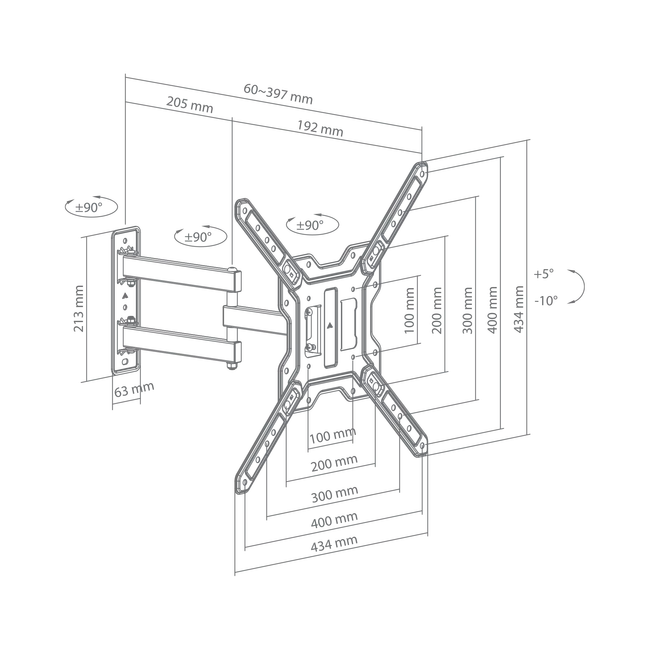 Supporto SBOX LCD-443-2 (23-65"/30kg/400x400)